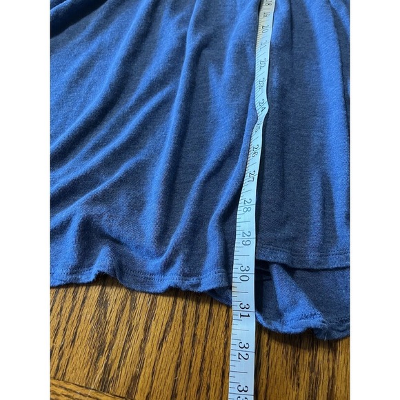 Boden Sz 14 R Blue Dress Linen Blend Women's Elastic Waist Tassels Short - Picture 10 of 10